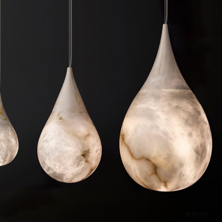 Mid Century Alabaster Prague Pendant Light | Kitchen Island Hanging | Vinlighting | Vinlighting
