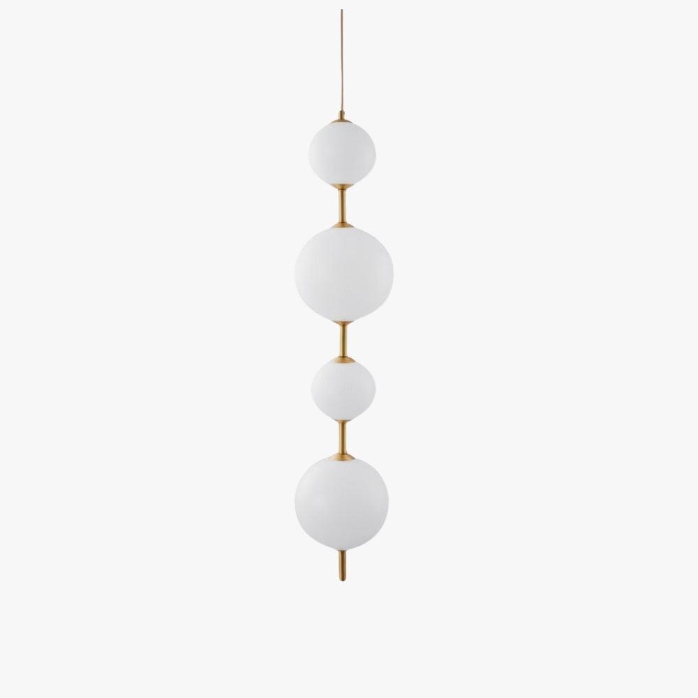 Mid Century Brass Glass Pendant Light - LED Hanging Lamp for Bedroom | Vinlighting | Vinlighting