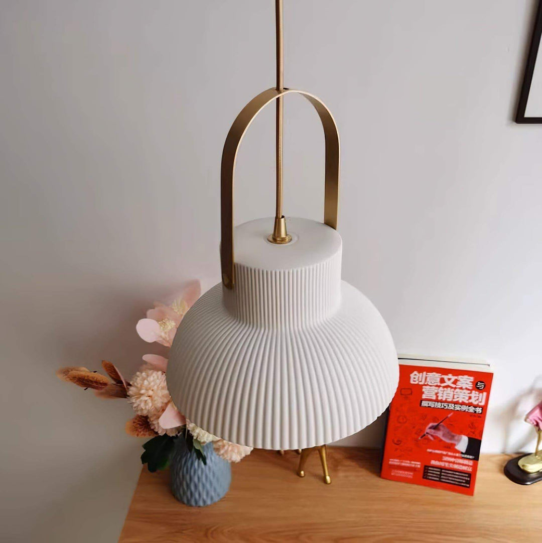 Mid Century Ceramic Pendant Light Small Hanging Lamp for