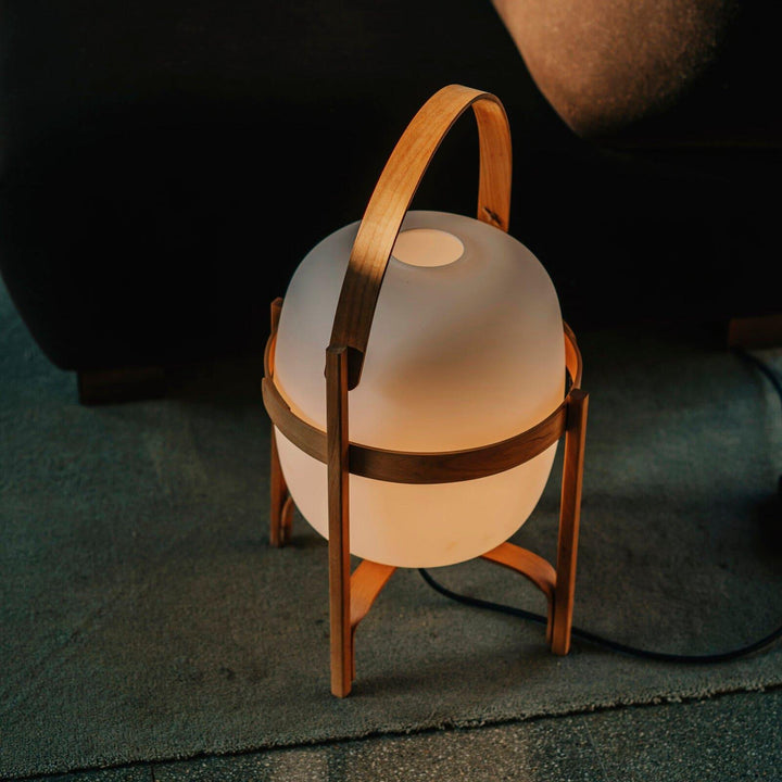 Mid Century Modern Portable Lantern Glass Table Lamp | Vinlighting | Vinlighting