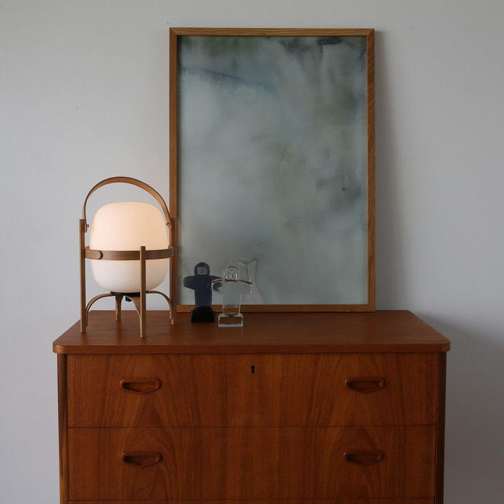 Mid Century Modern Portable Lantern Glass Table Lamp | Vinlighting | Vinlighting