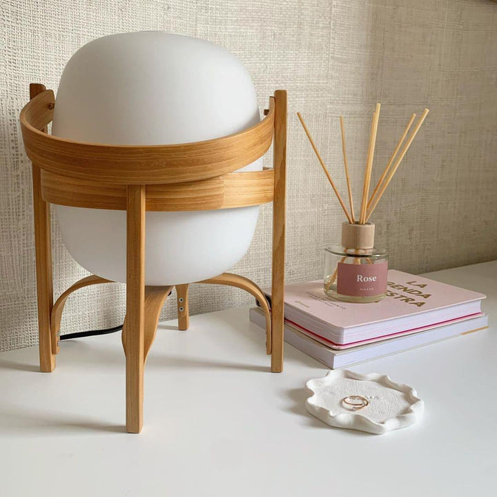 Mid Century Modern Portable Lantern Glass Table Lamp | Vinlighting | Vinlighting