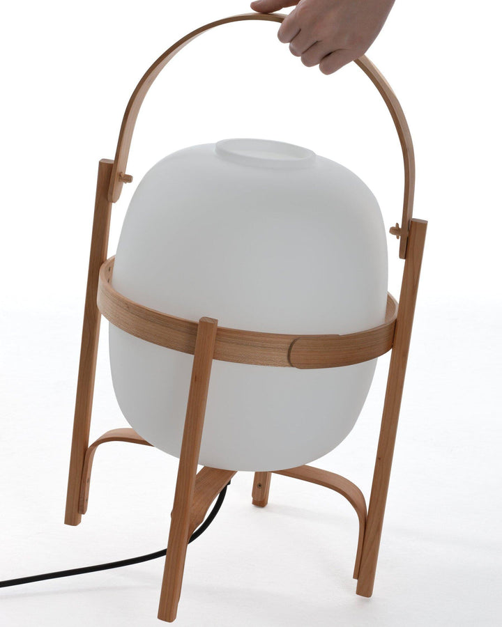 Mid Century Modern Portable Lantern Glass Table Lamp | Vinlighting | Vinlighting
