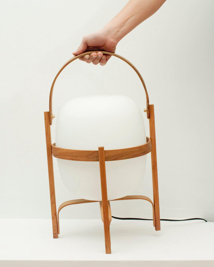 Mid Century Modern Portable Lantern Glass Table Lamp | Vinlighting | Vinlighting