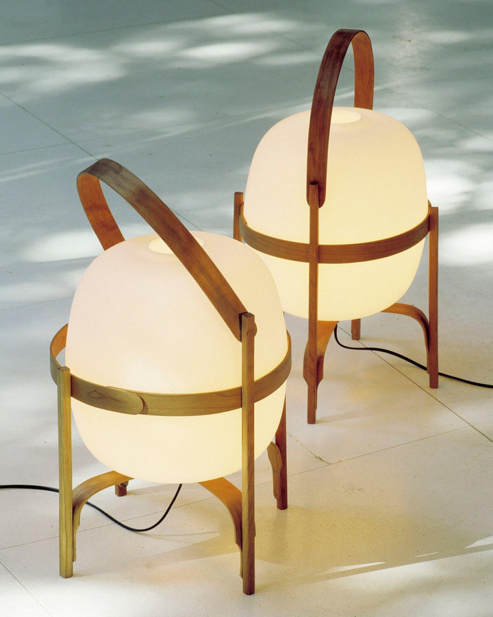 Mid Century Modern Portable Lantern Glass Table Lamp | Vinlighting | Vinlighting