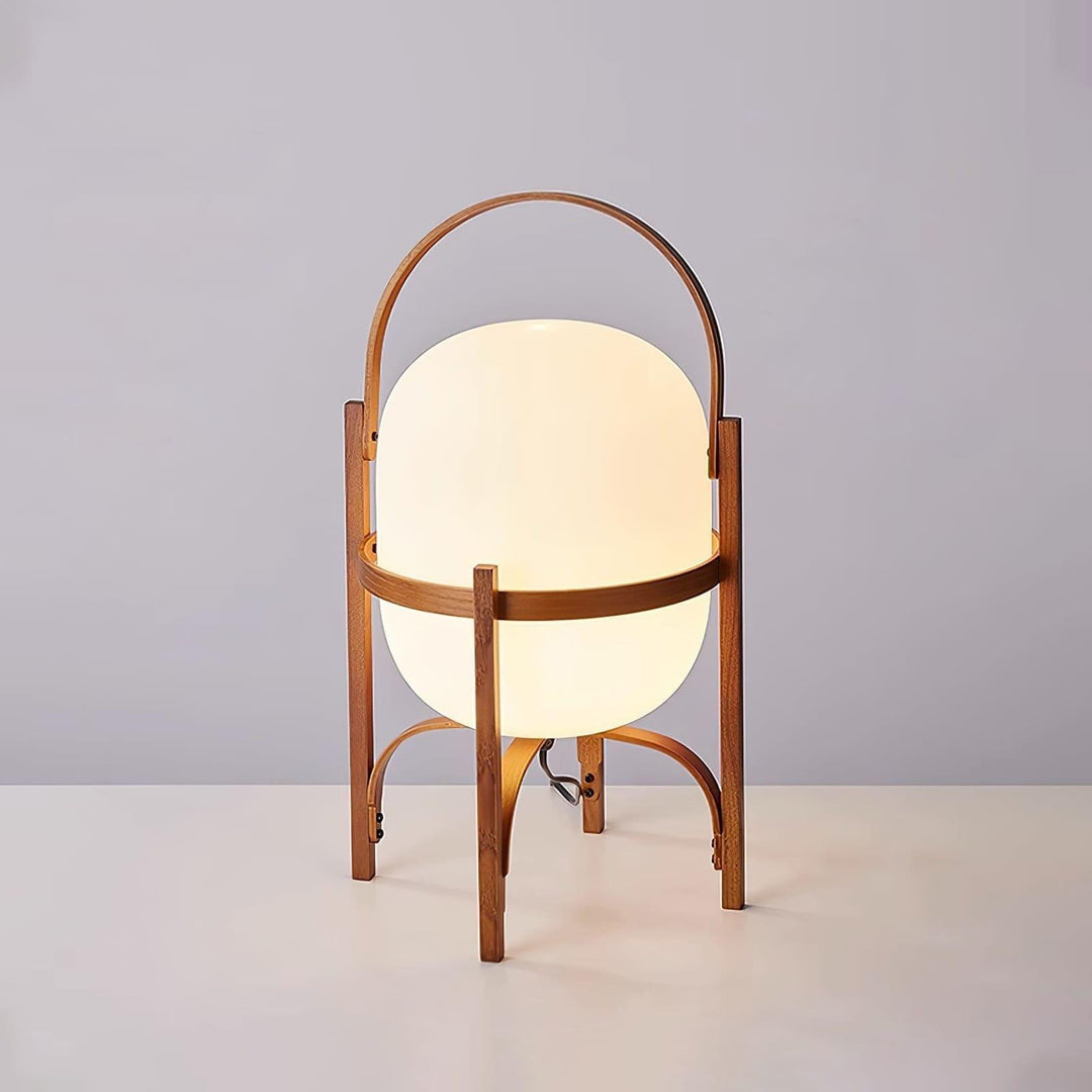 Mid Century Modern Portable Lantern Glass Table Lamp | Vinlighting | Vinlighting