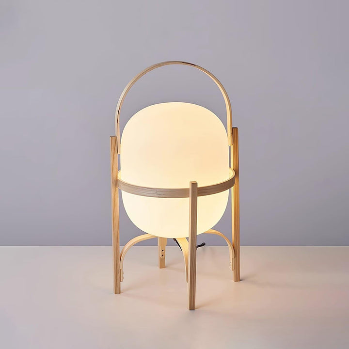 Mid Century Modern Portable Lantern Glass Table Lamp | Vinlighting | Vinlighting