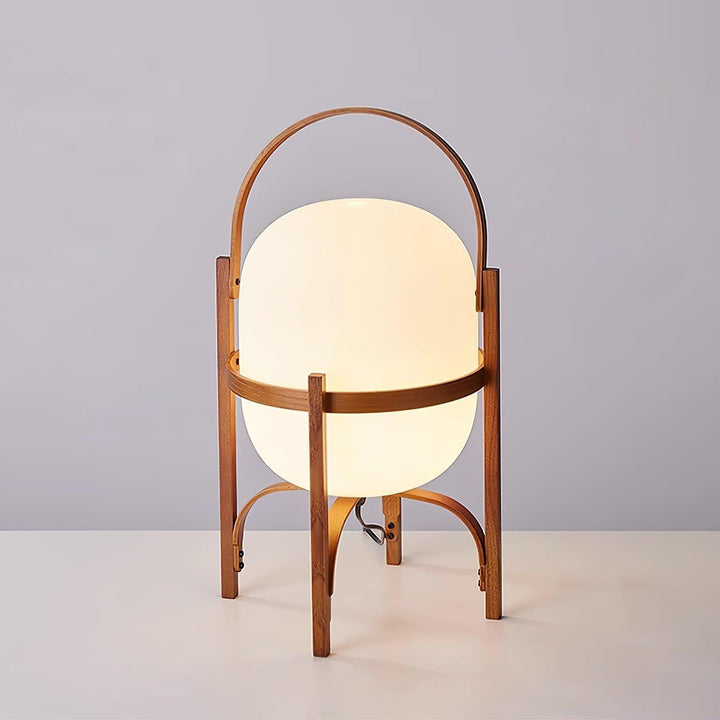 Mid Century Modern Portable Lantern Glass Table Lamp | Vinlighting | Vinlighting