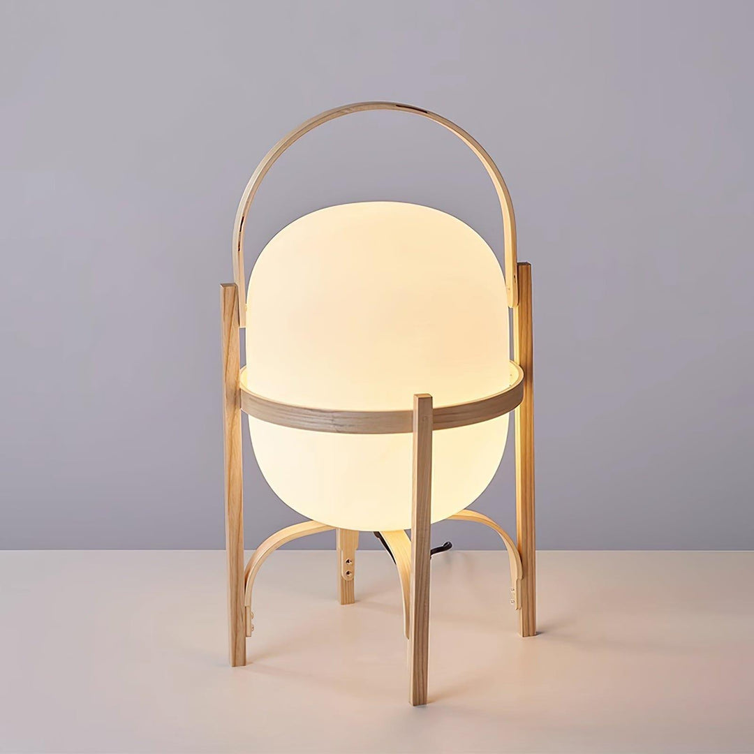 Mid Century Modern Portable Lantern Glass Table Lamp | Vinlighting | Vinlighting