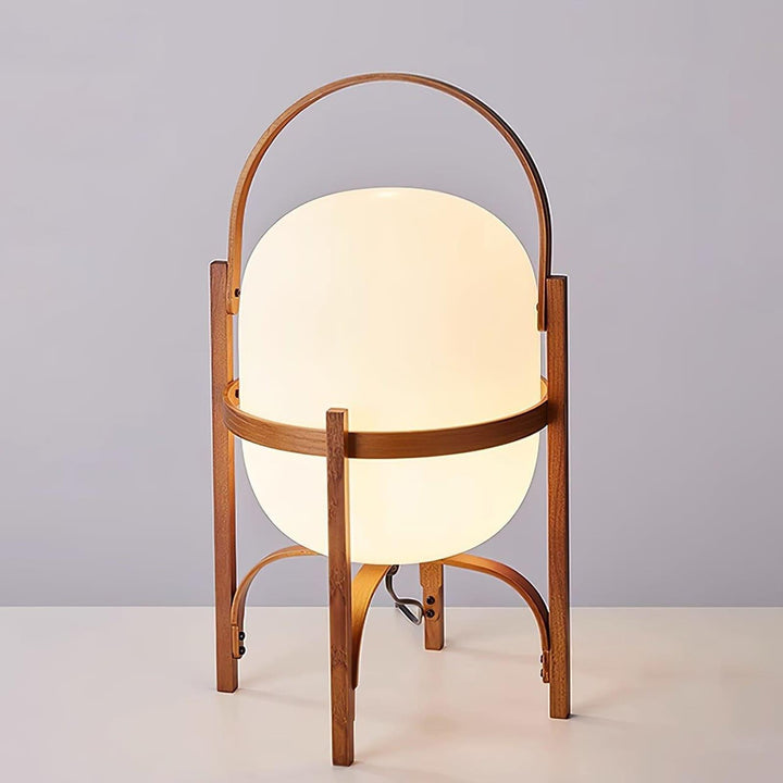 Mid Century Modern Portable Lantern Glass Table Lamp | Vinlighting | Vinlighting