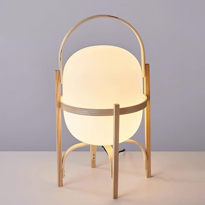 Mid Century Modern Portable Lantern Glass Table Lamp | Vinlighting | Vinlighting
