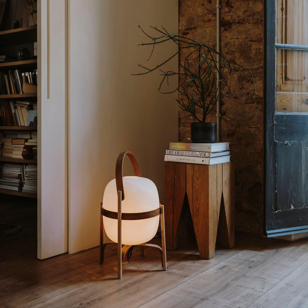 Mid Century Modern Portable Lantern Glass Table Lamp | Vinlighting | Vinlighting