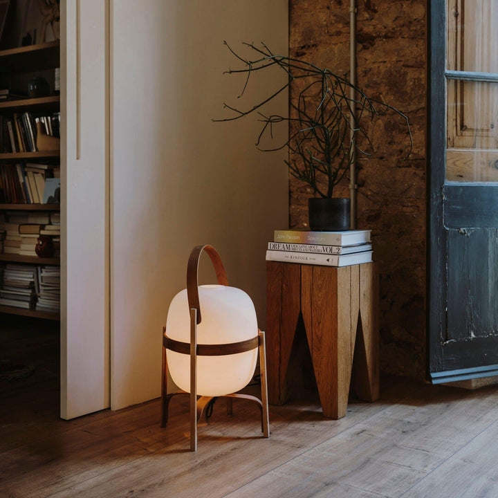 Mid Century Modern Portable Lantern Glass Table Lamp | Vinlighting | Vinlighting
