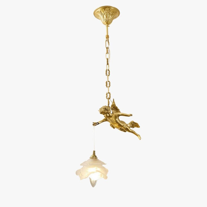 Mid Century Vintage Angel Pendant Light - Copper Hanging for Bathroom | Vinlighting | Vinlighting