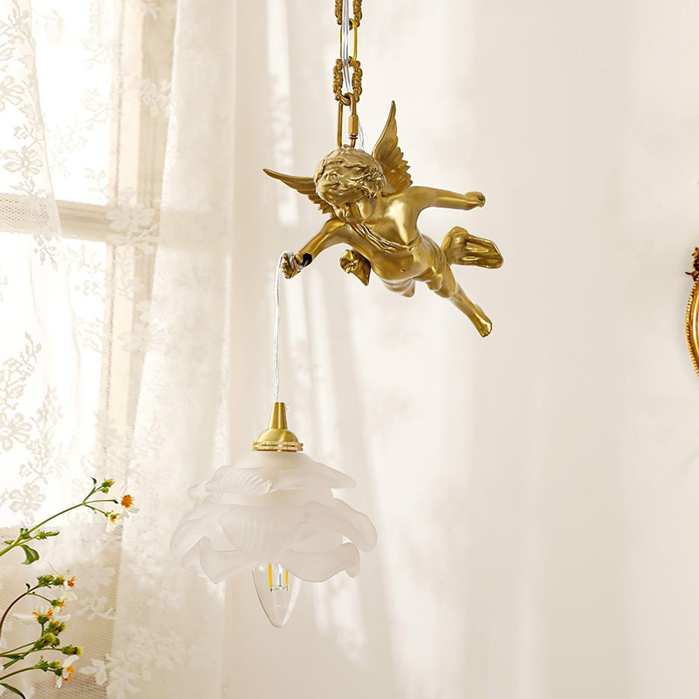 Mid Century Vintage Angel Pendant Light - Copper Hanging for Bathroom | Vinlighting | Vinlighting