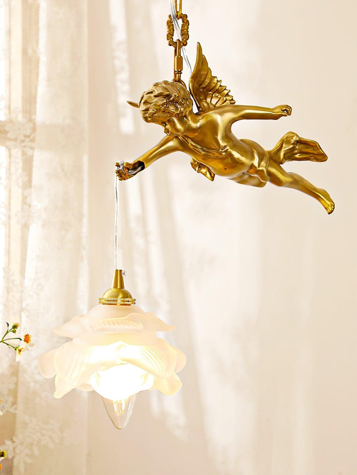 Mid Century Vintage Angel Pendant Light - Copper Hanging for Bathroom | Vinlighting | Vinlighting