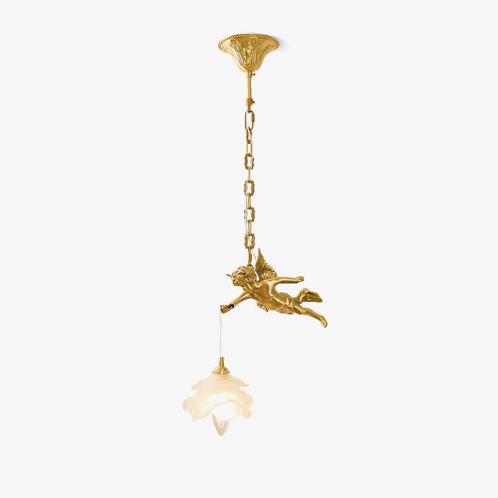 Mid Century Vintage Angel Pendant Light - Copper Hanging for Bathroom | Vinlighting | Vinlighting