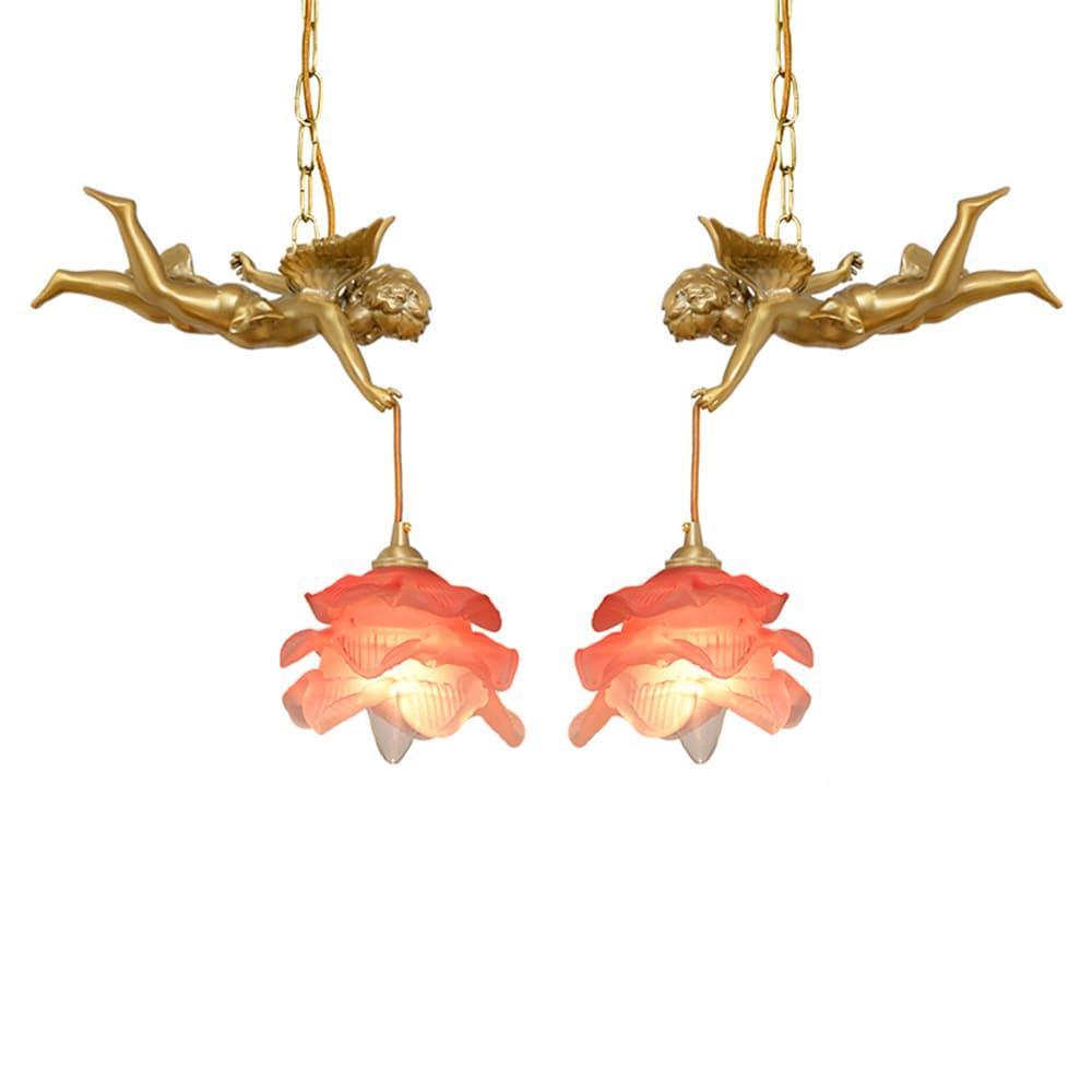 Mid Century Vintage Angel Pendant Light - Copper Hanging for Bathroom | Vinlighting | Vinlighting