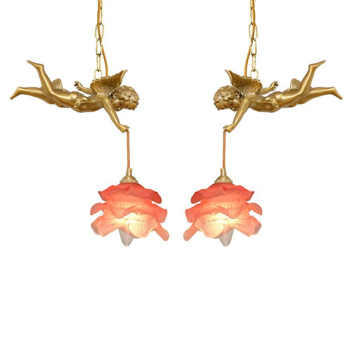 Mid Century Vintage Angel Pendant Light - Copper Hanging for Bathroom | Vinlighting | Vinlighting
