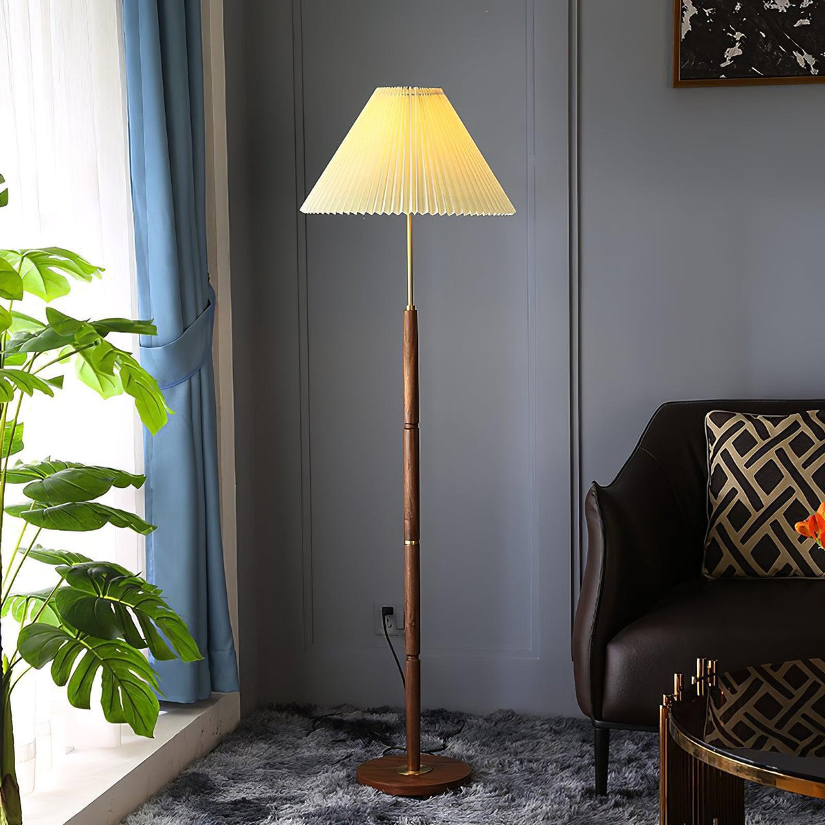 Mid Century Pleated Floor Lamp - Vinlighting