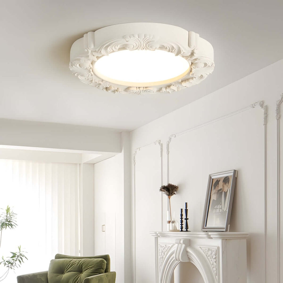 Milorra Ceiling Light – French Luxury Resin Bedroom Lamp