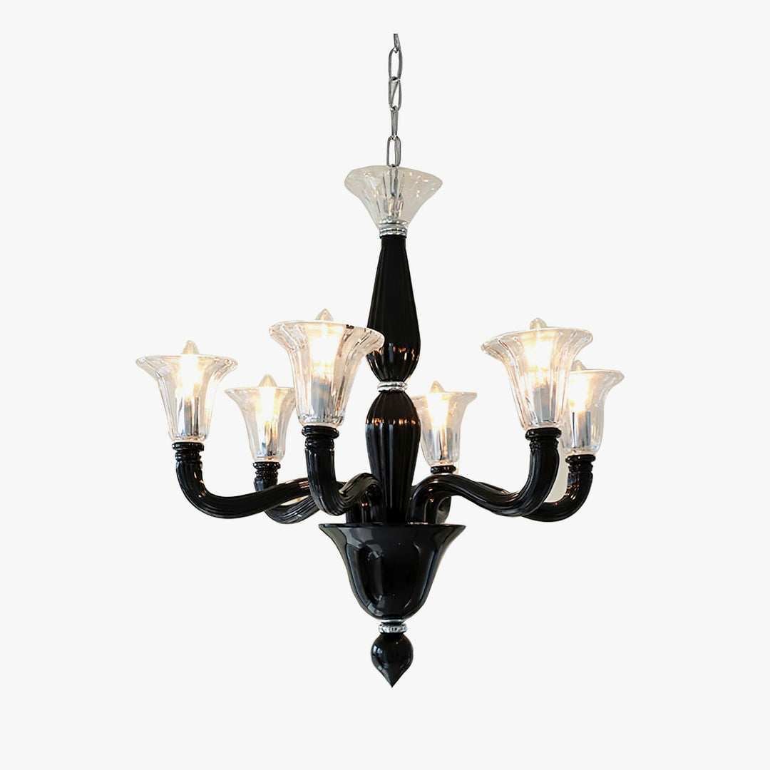 Miloze Chandelier – Ceiling Chandelier Modern Black Glass