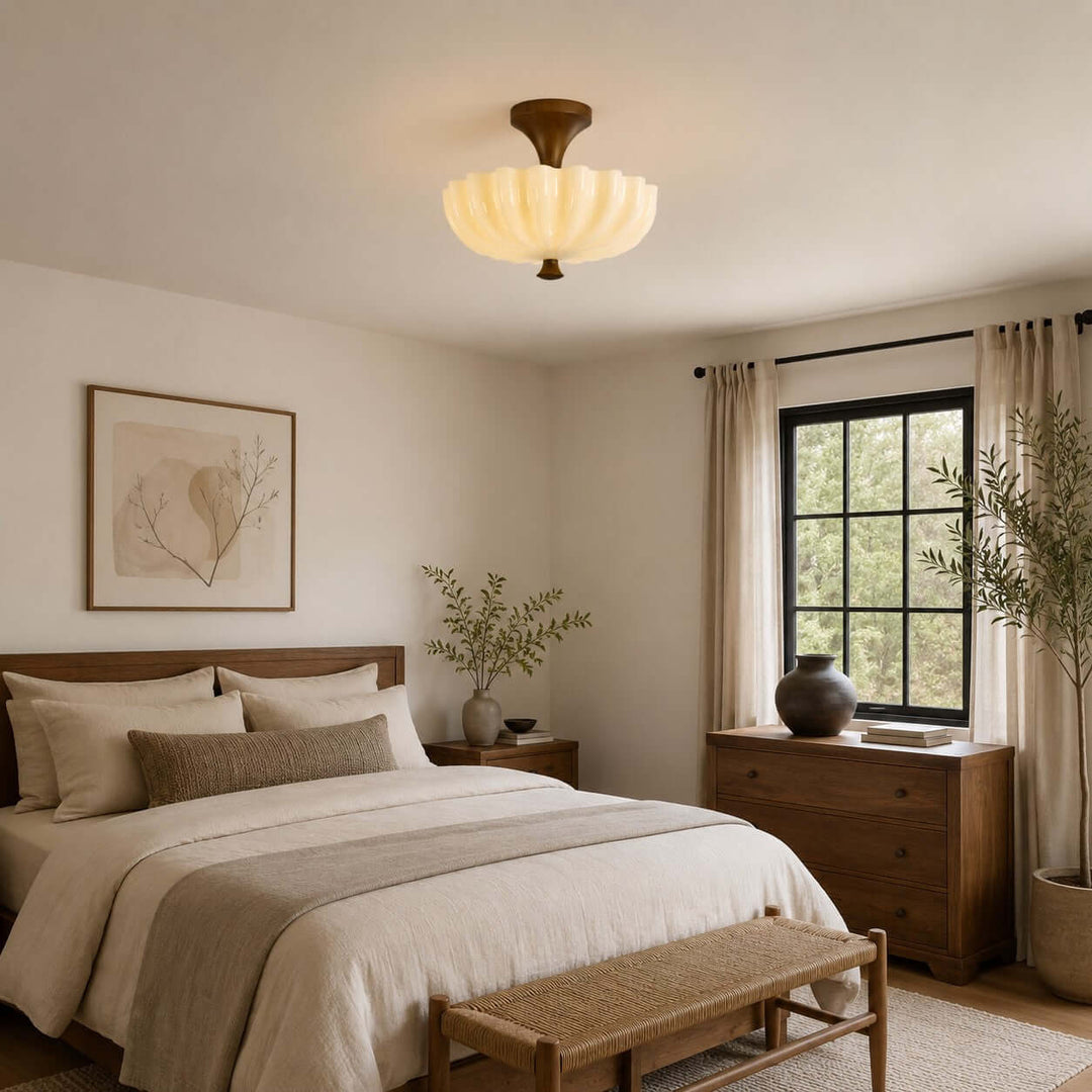 Mirelle Ceiling Lamp - Vintage Creamy Glass Ceiling Lights | Vinlighting