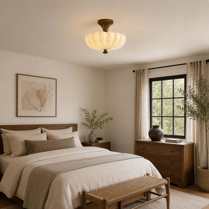 Mirelle Ceiling Lamp - Vintage Creamy Glass Ceiling Lights | Vinlighting