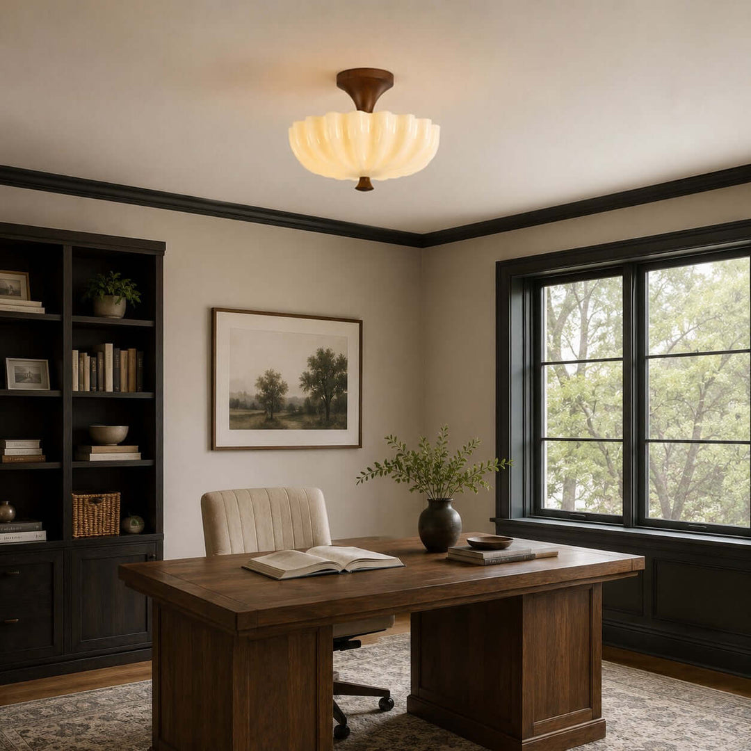 Mirelle Ceiling Lamp - Vintage Creamy Glass Ceiling Lights | Vinlighting