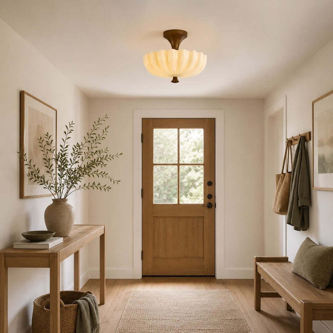 Mirelle Ceiling Lamp - Vintage Creamy Glass Ceiling Lights | Vinlighting