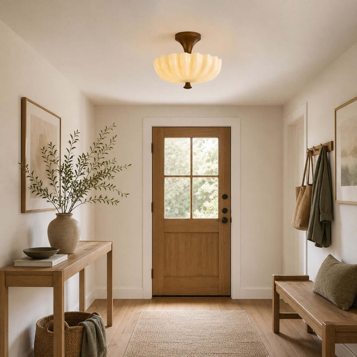 Mirelle Ceiling Lamp - Vintage Creamy Glass Ceiling Lights | Vinlighting