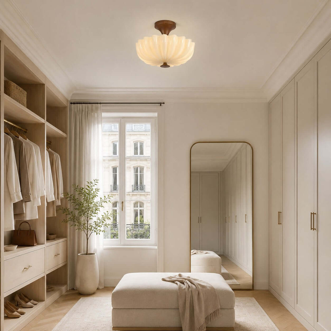 Mirelle Ceiling Lamp - Vintage Creamy Glass Ceiling Lights | Vinlighting