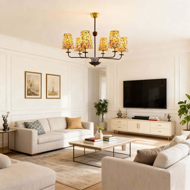 Mirelo Chandelier – French Retro Floral Ambient Light