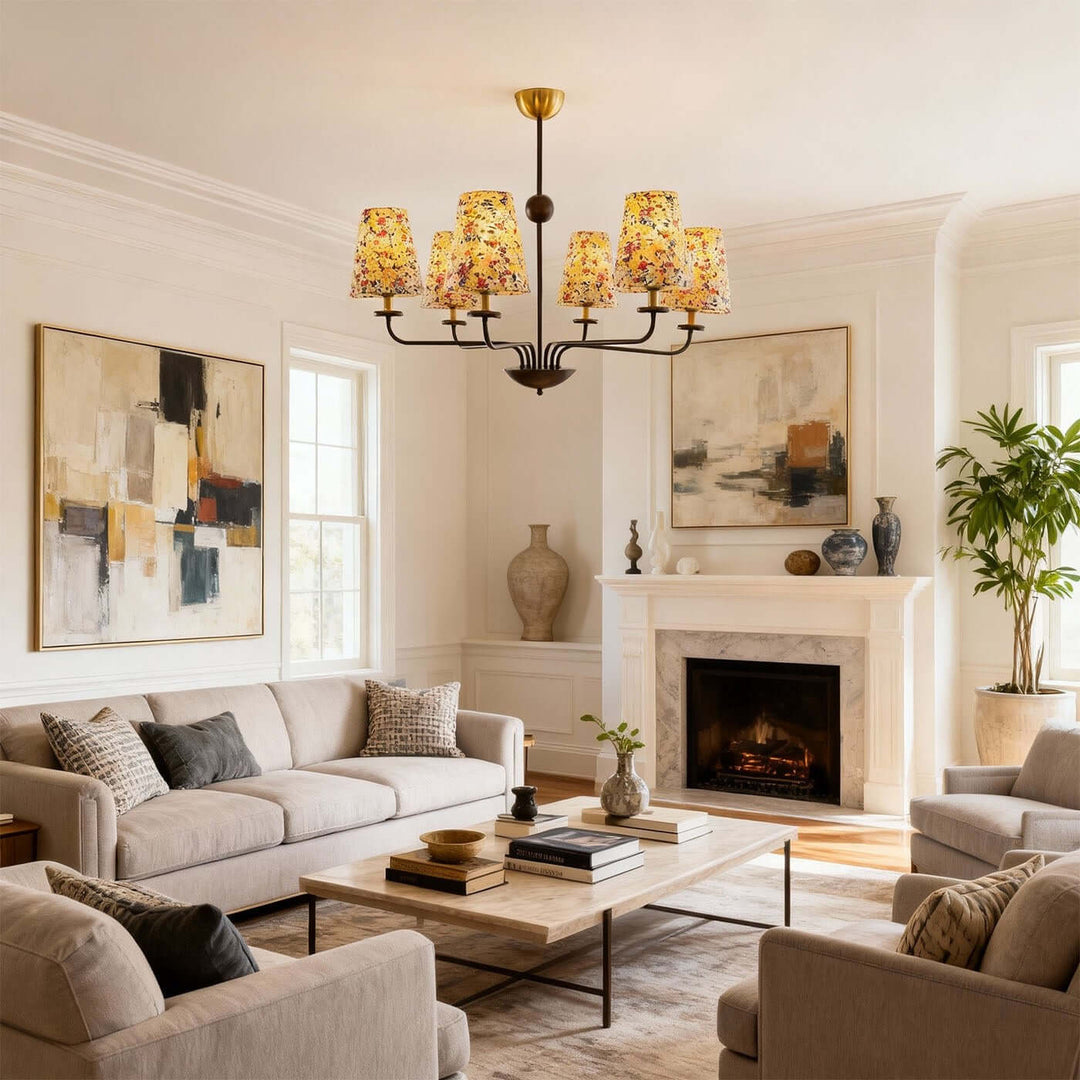 Mirelo Chandelier – French Retro Floral Ambient Light