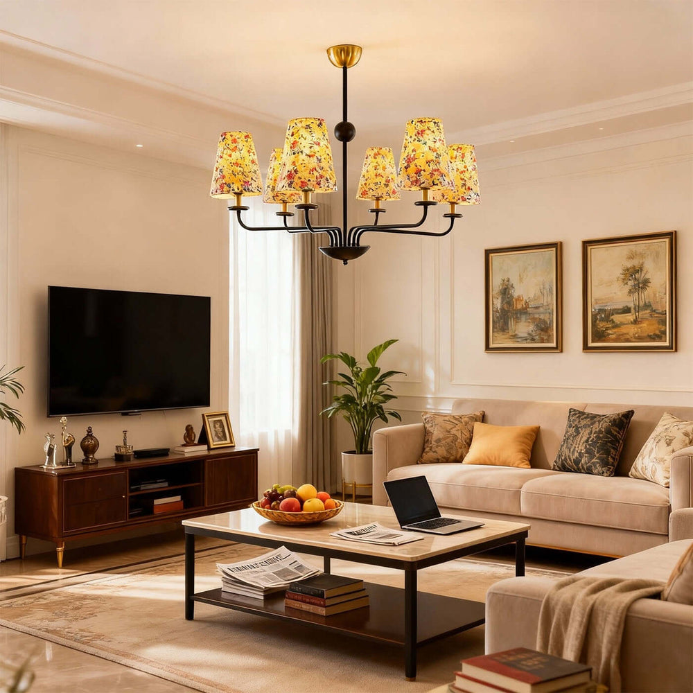Mirelo Chandelier – French Retro Floral Ambient Light