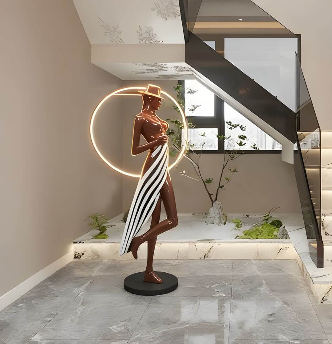 Mireva Sculptural Floor Lamp – Decorative Art Deco Floor Lamp