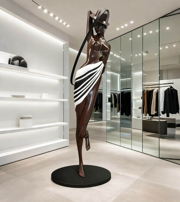 Mireva Sculptural Floor Lamp – Decorative Art Deco Floor Lamp