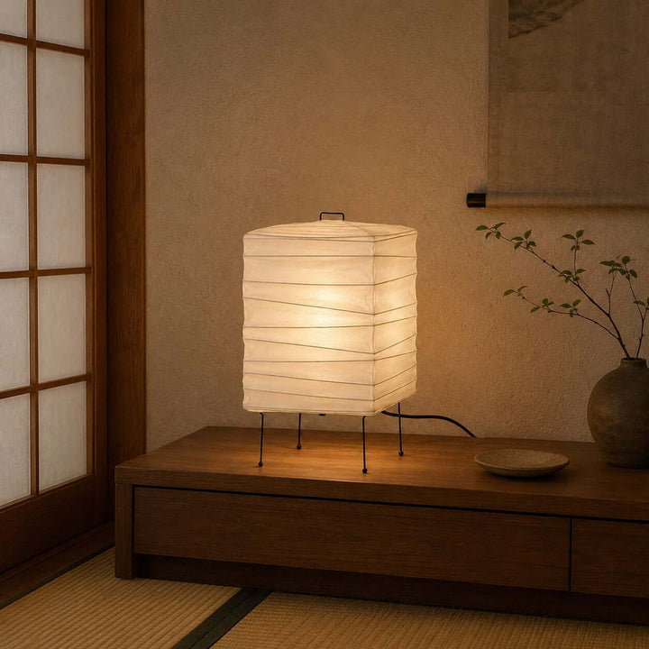 Mirobi Table Lamp | Washi Paper Light for Bedroom Nightstand
