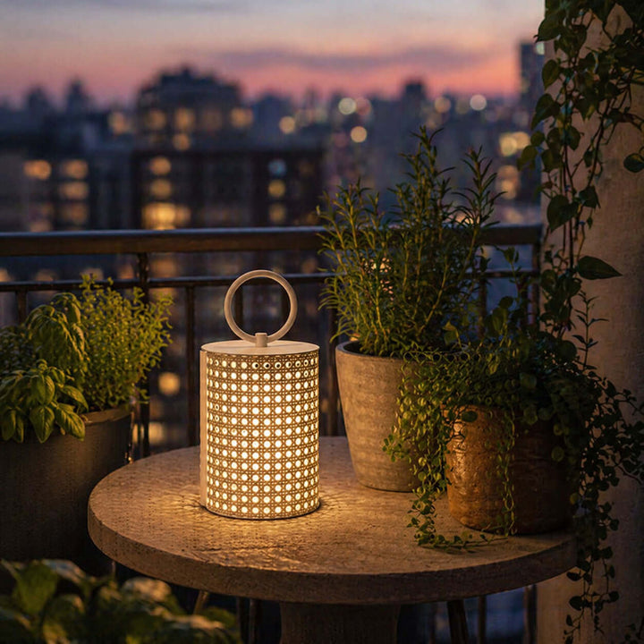 Mivora Outdoor Floor Lamp - Woven Outdoor Lawn Lamp