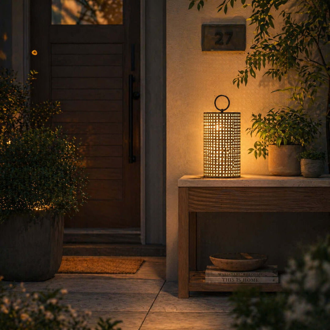 Mivora Outdoor Floor Lamp - Woven Outdoor Lawn Lamp