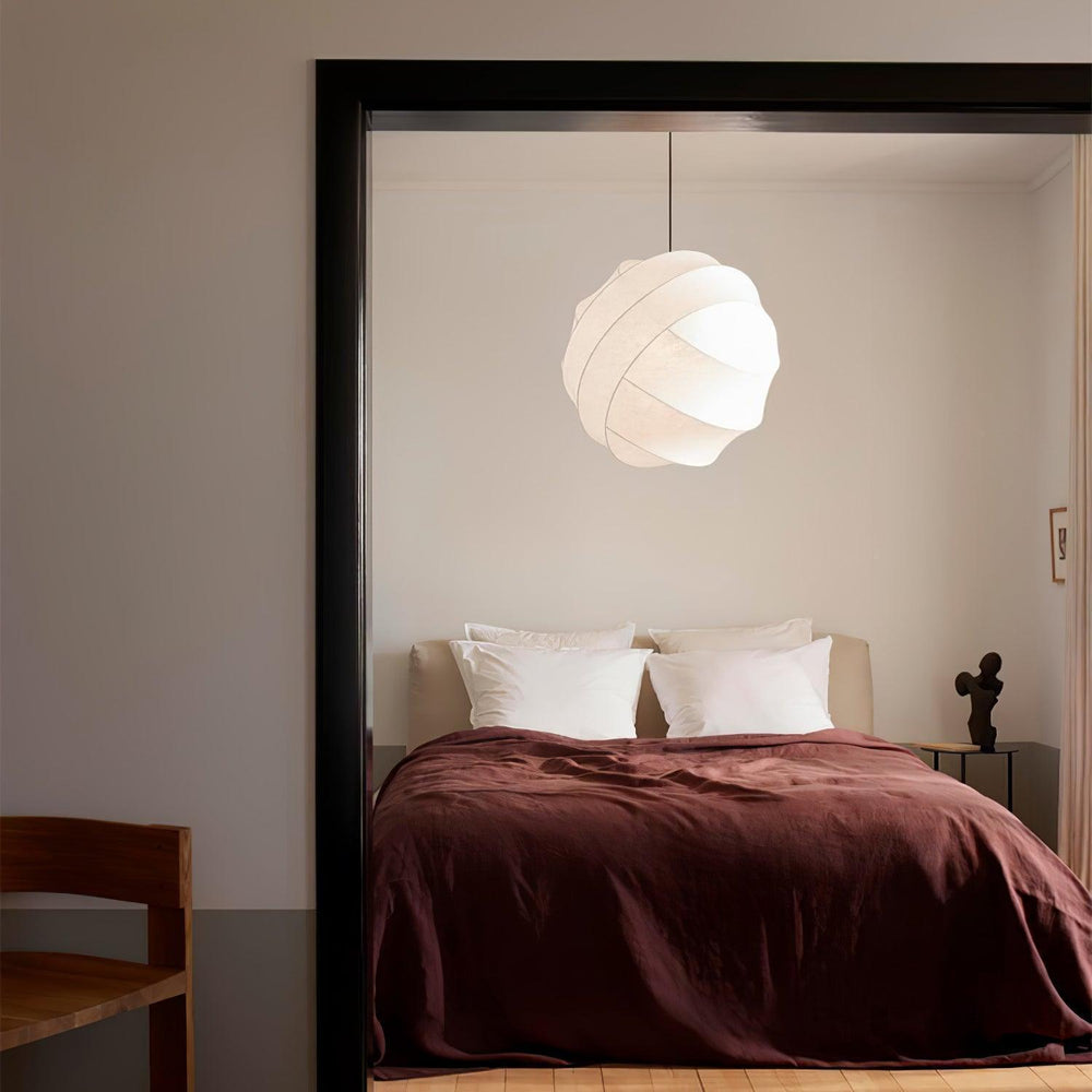 Modern Art Deco Globe Pendant Light - Turner Hanging Lamp in White | Vinlighting | Vinlighting
