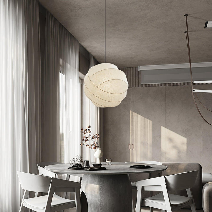 Modern Art Deco Globe Pendant Light - Turner Hanging Lamp in White | Vinlighting | Vinlighting