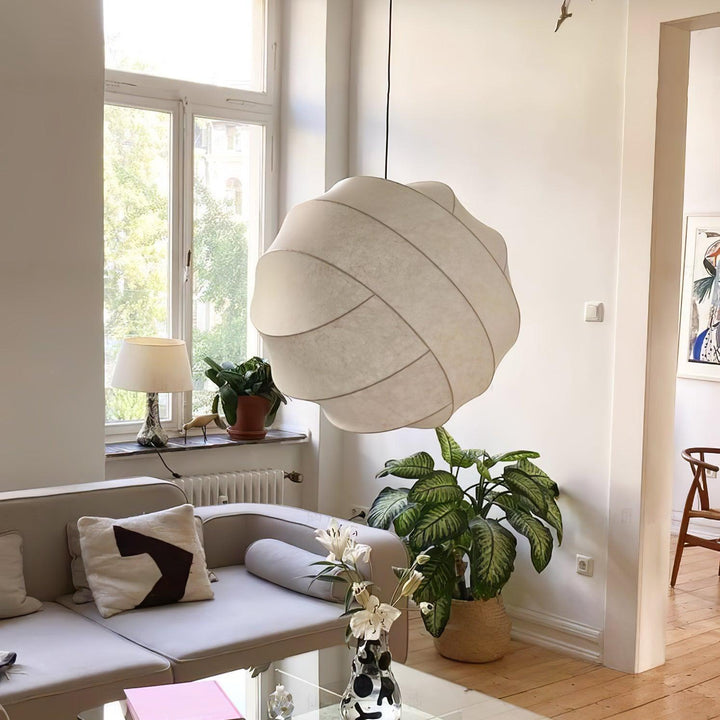Modern Art Deco Globe Pendant Light - Turner Hanging Lamp in White | Vinlighting | Vinlighting