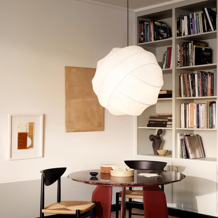 Modern Art Deco Globe Pendant Light - Turner Hanging Lamp in White | Vinlighting | Vinlighting