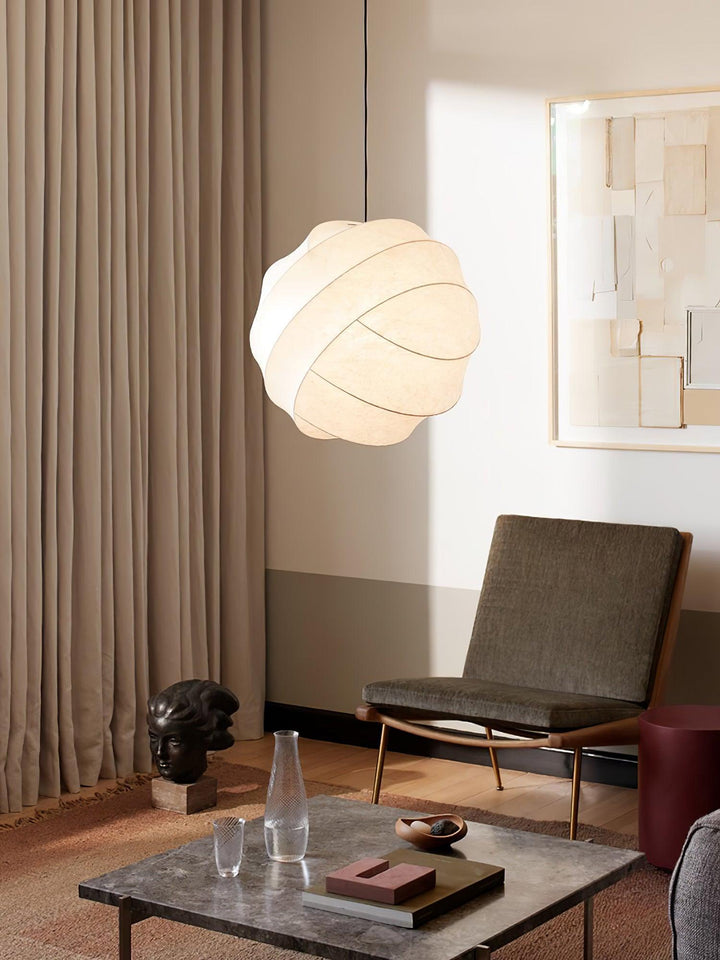 Modern Art Deco Globe Pendant Light - Turner Hanging Lamp in White | Vinlighting | Vinlighting