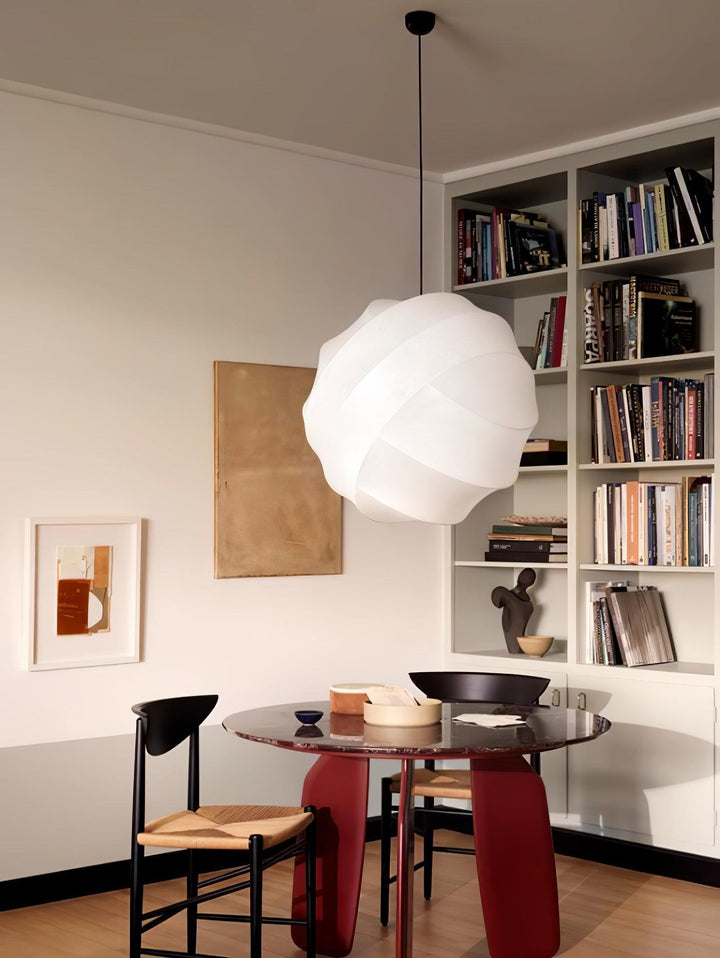 Modern Art Deco Globe Pendant Light - Turner Hanging Lamp in White | Vinlighting | Vinlighting