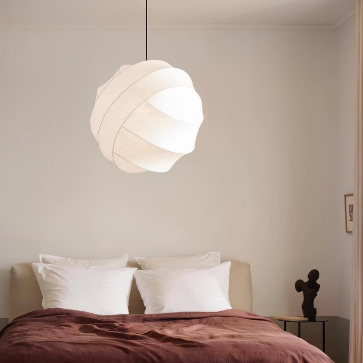Modern Art Deco Globe Pendant Light - Turner Hanging Lamp in White | Vinlighting | Vinlighting
