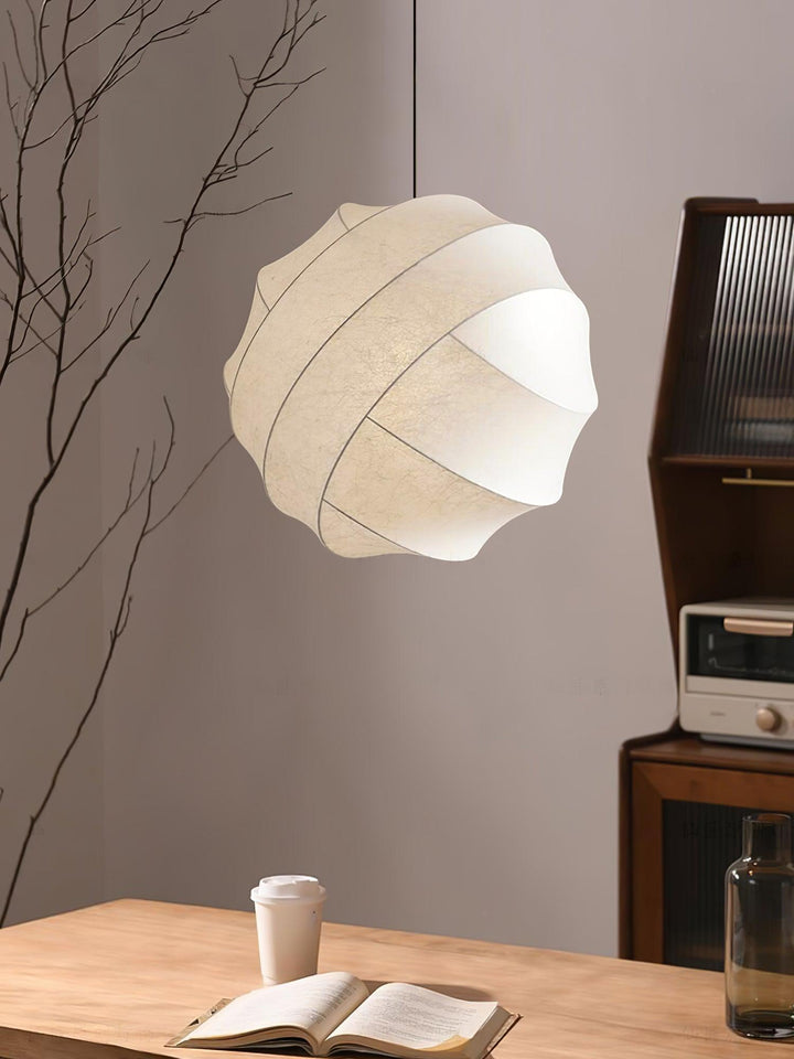 Modern Art Deco Globe Pendant Light - Turner Hanging Lamp in White | Vinlighting | Vinlighting