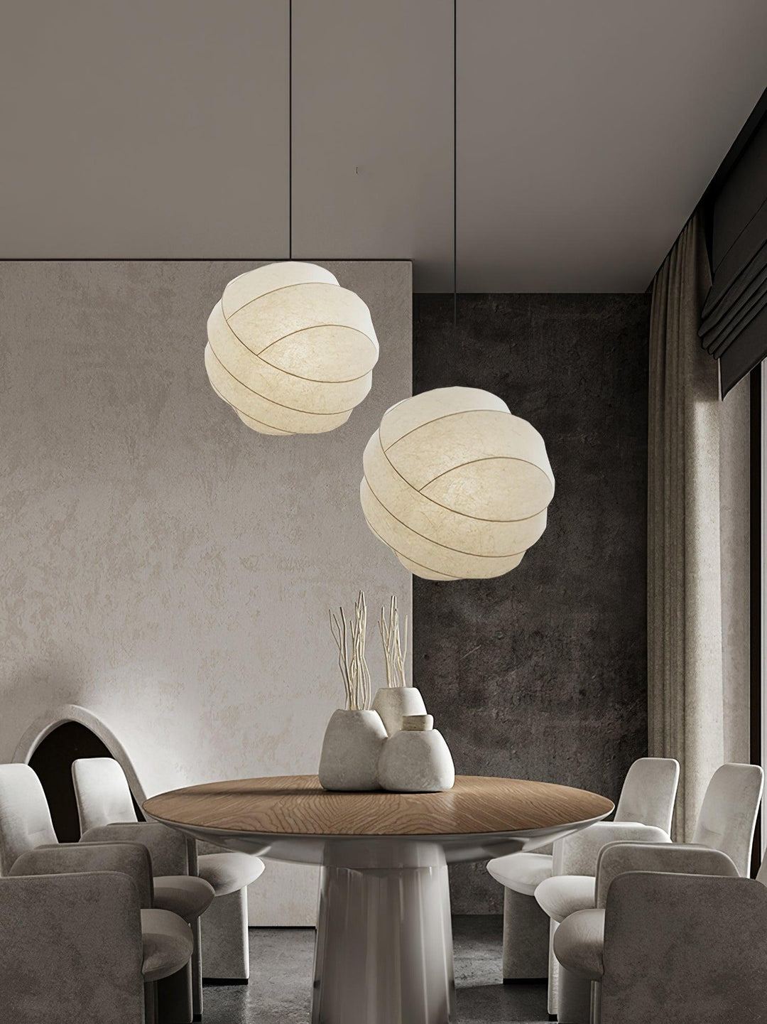 Modern Art Deco Globe Pendant Light - Turner Hanging Lamp in White | Vinlighting | Vinlighting