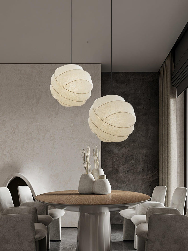 Modern Art Deco Globe Pendant Light - Turner Hanging Lamp in White | Vinlighting | Vinlighting